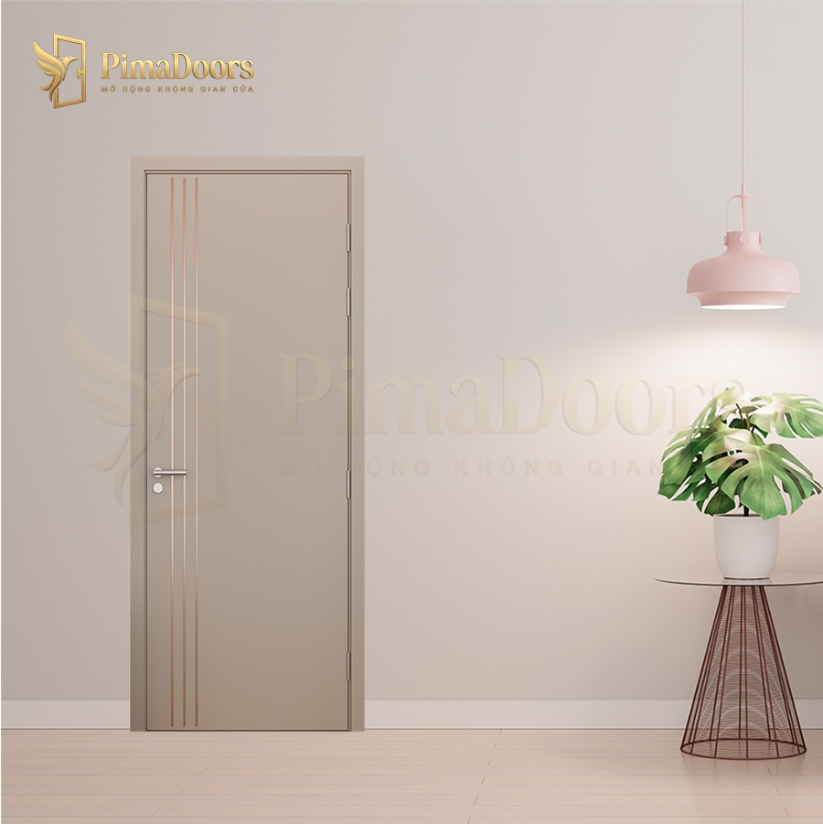 Cửa Nhựa Composite Nẹp Kim Loại PFS-1N3-S20