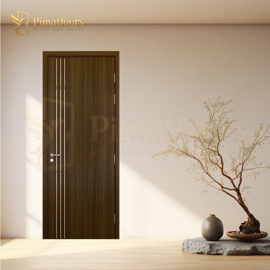 Cửa Nhựa Composite Nẹp Kim Loại PFS-1N3-W33
