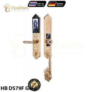 Khóa thông minh vân tay đại sảnh tân cổ Hubert HB DS79F Gold